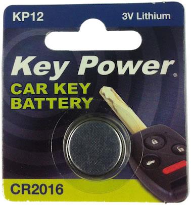 Key Power CR2016 Car Alarm Fob Battery Replacement Long Life Single