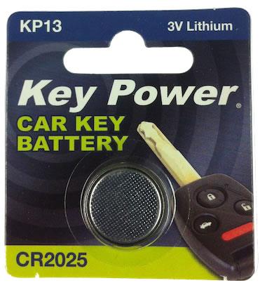 Key Power CR2025 Car Alarm Fob Battery Replacement Long Life Single