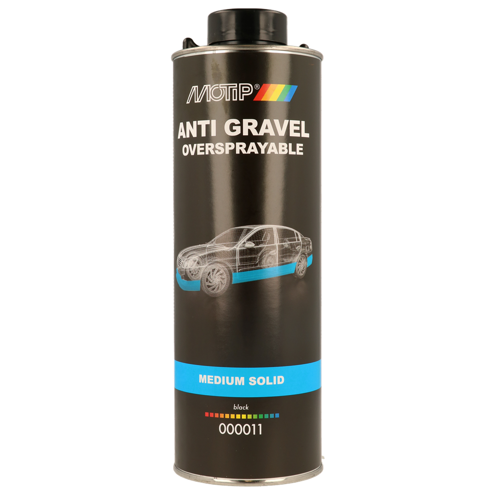 Motip M000011 Sprayable Stone Chip Paint Spray Black 1 Litre