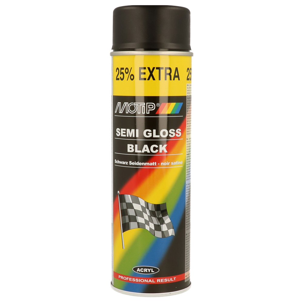 Motip M04001 Satin Black Paint 500ml