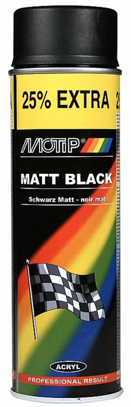 Motip M04006 Matt Black Paint 500ml