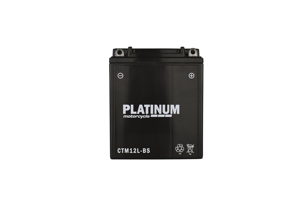 Platinum CTM12L-BS, 12Volt 12Ah Motorbike Battery 160CCA