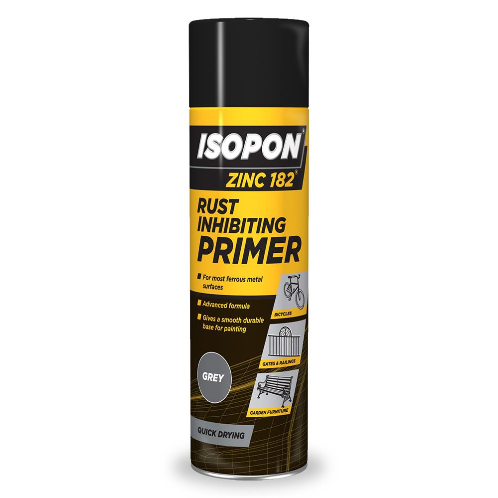 Isopon UPOZ182/AL Anti Rust Primer Zinc 182 500 Aerosol Single