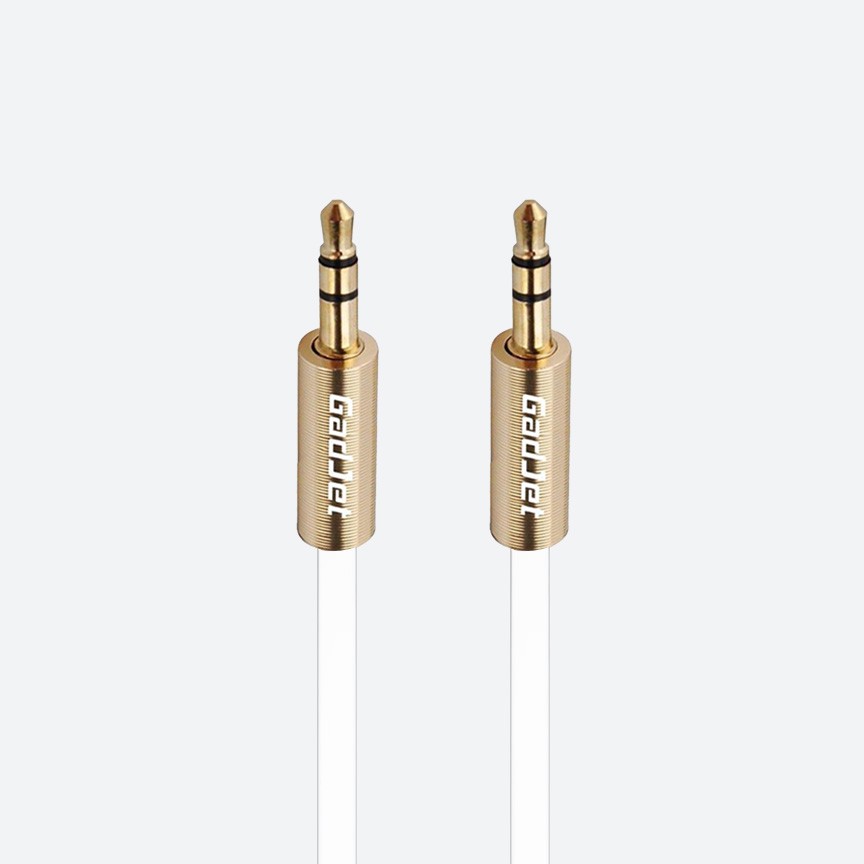 Ring Gadjet 3.5mm Aux Audio Cable 1mtr White