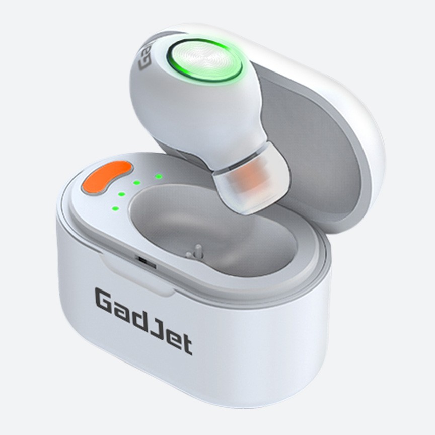 Ring Gadjet AU15w Mini Wireless Single Earbud White