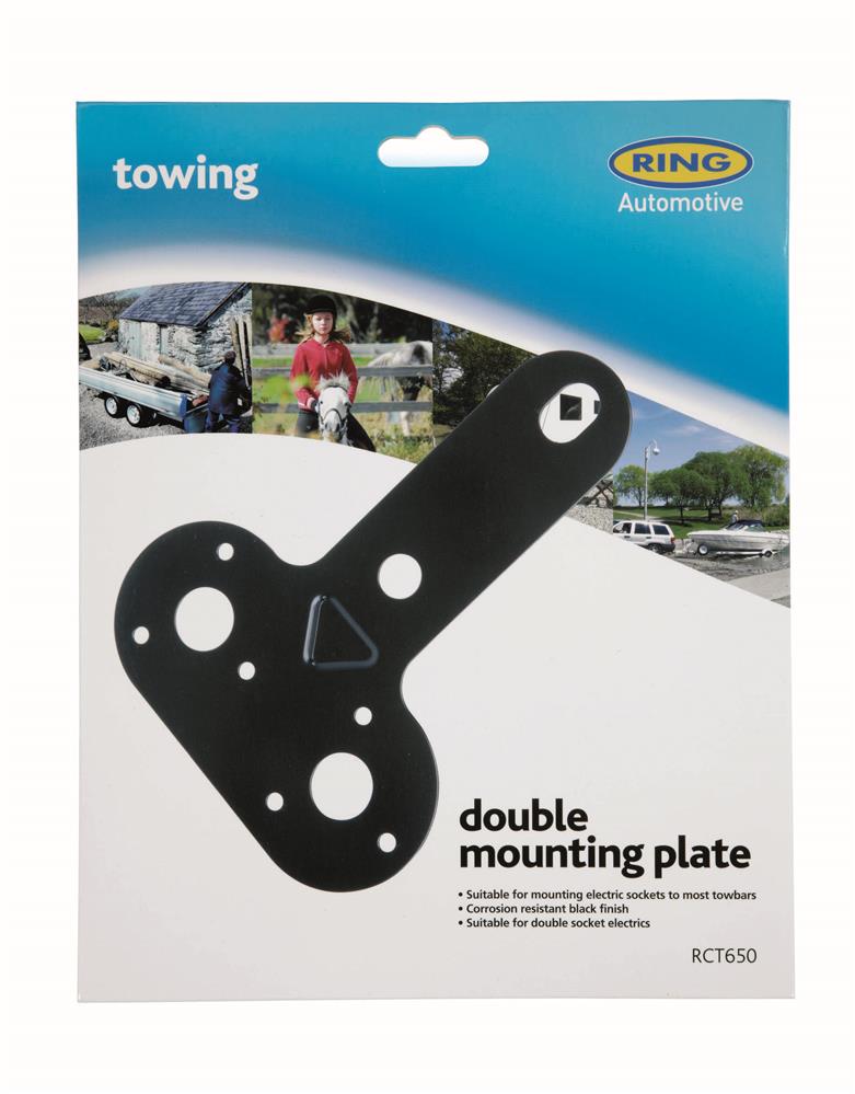 Ring RCT650 Trailer Towing Double Mounting Plate Single