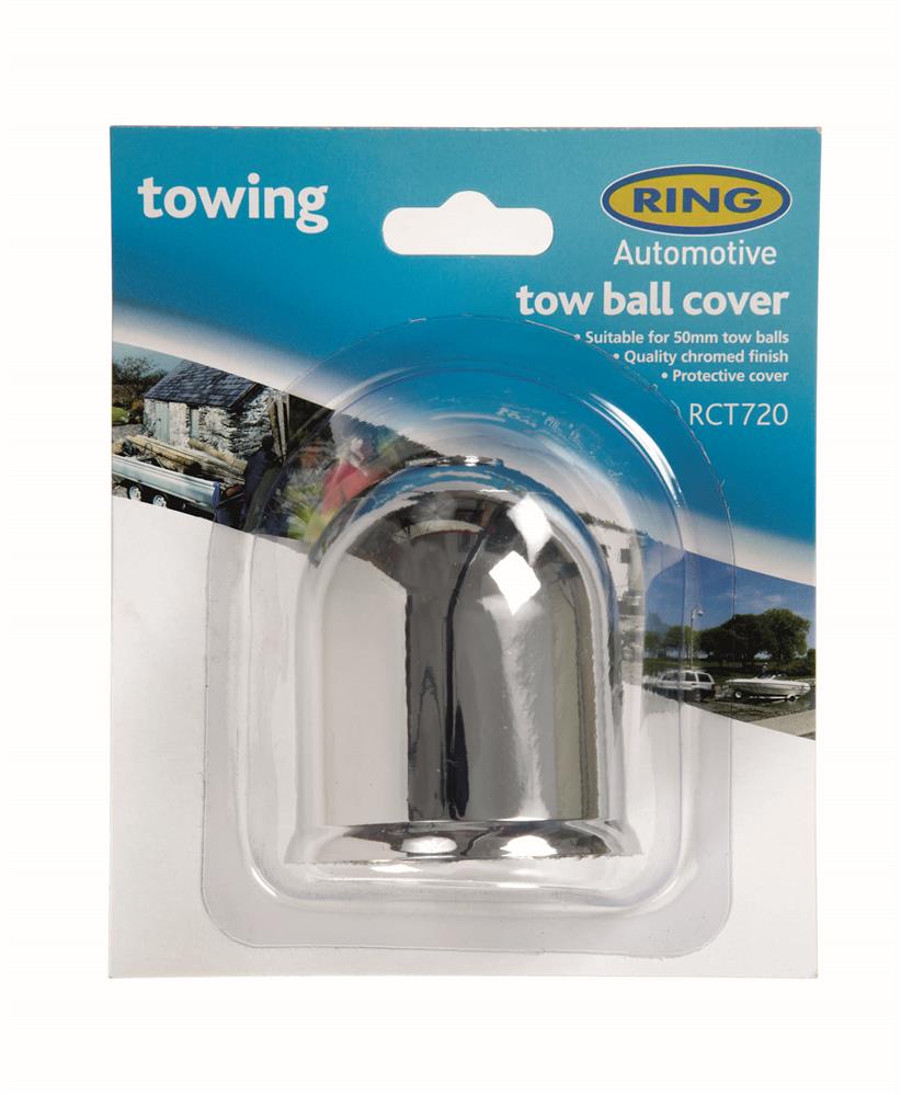 Ring RCT720 Trailer Towing Chromed Finish Plastic Tow Ball Cover Single