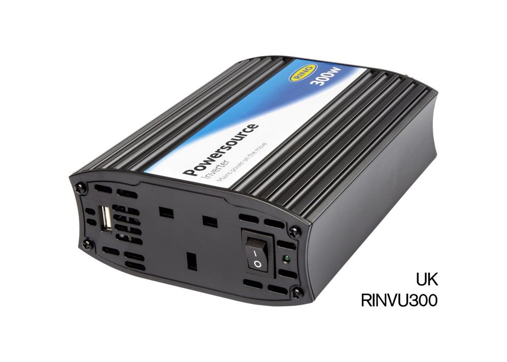 Ring RINVU300 12V 230V Ac 300W In Car Invertor With USB Single