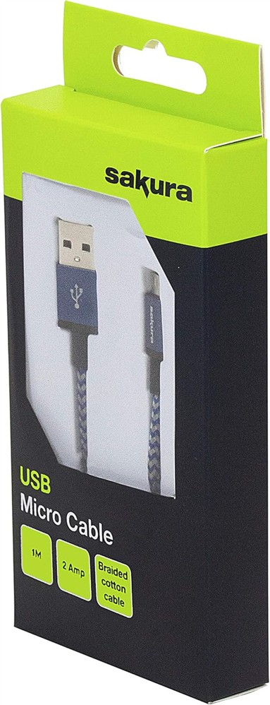 USB Micro 5P Cable Cotton Braid