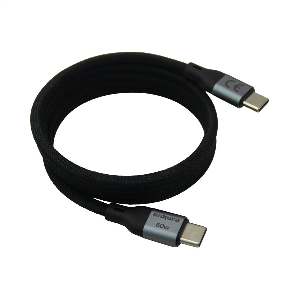 Sakura SS5553 60W Fast Charging Cable USB Type-C to USB Type-C
