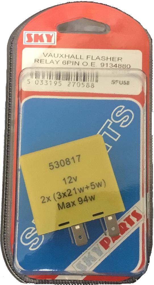 Skyparts SKYSFU58 Flasher Unit Vauxhall 6 Pin