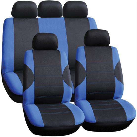 Streetwize SWSC56 11 Piece Blue Polyester Seat Cover Set