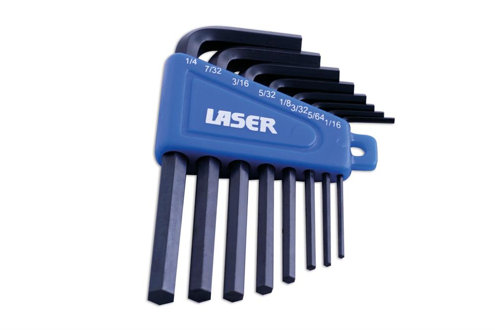Laser 0267 Imperial Hex Key Set 8pc
