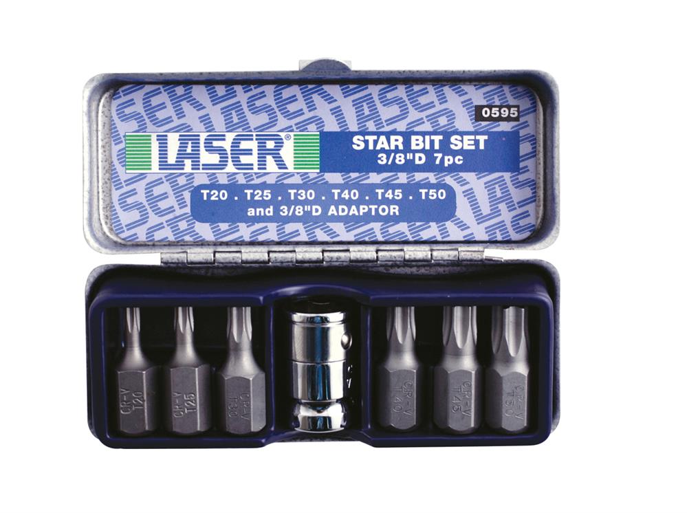 Laser 0595 Star Bit Set 7pc