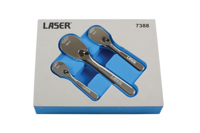 Laser 7388 Stubby Ratchet Set 1/4