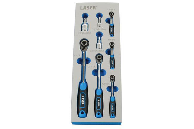 Laser 7548 Micro Head Ratchet Set 1/4