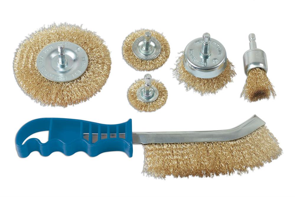 Laser 7718 Wire Brush Set 6pc
