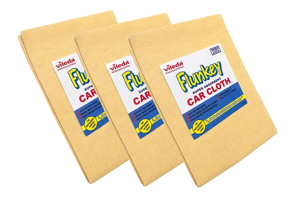 Vileda A167A Flunkey Car Cloth Triple Pack