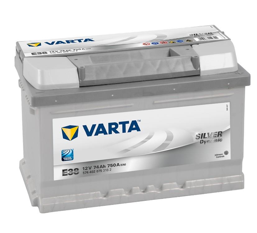 Varta E38 Audi Ford Renault Seat VW 12v Volt 74Ah 750CCA 100  4yr Warranty Battery