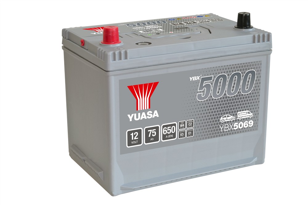 YBX5069 12V 75Ah 650A Yuasa Silver High Performance 4yr Warranty battery