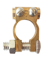 329B Autobar Battery Terminal - Positive (Std Brass M6 25-40mm