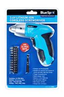 Bluespot 12066 3.6V Lithium-ion Cordless Screwdriver with 11 Piece bits