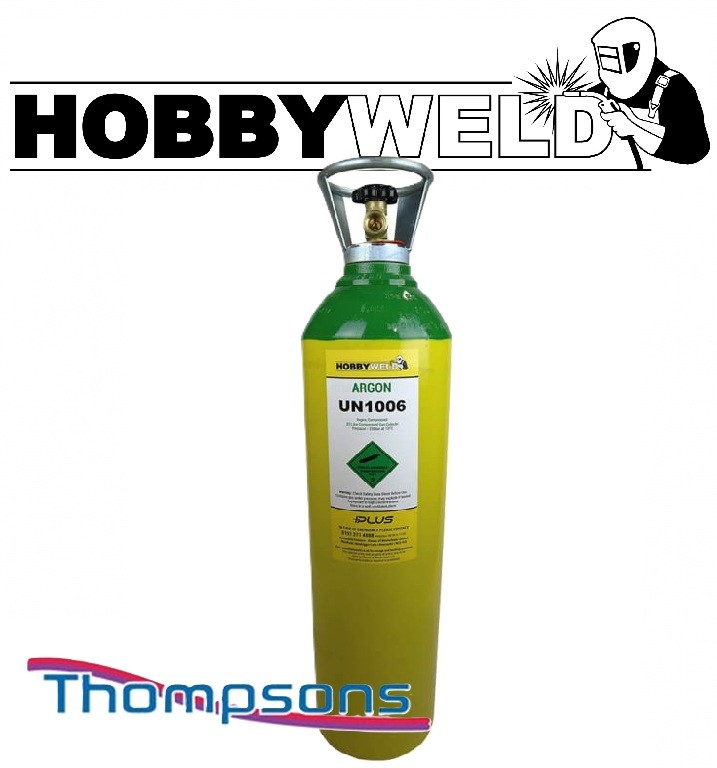 Hobbyweld Plus Argon Fill Argon Compressed Cylinder (10L Water Capacity) COLLECTION ONLY