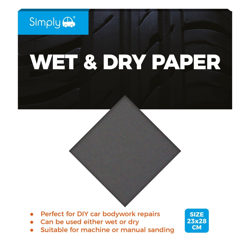 WD1200 Simply Auto 1200 Grit Wet & Dry Paper Single Sheet